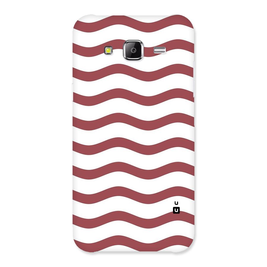 Flowing Stripes Red White Back Case for Samsung Galaxy J5