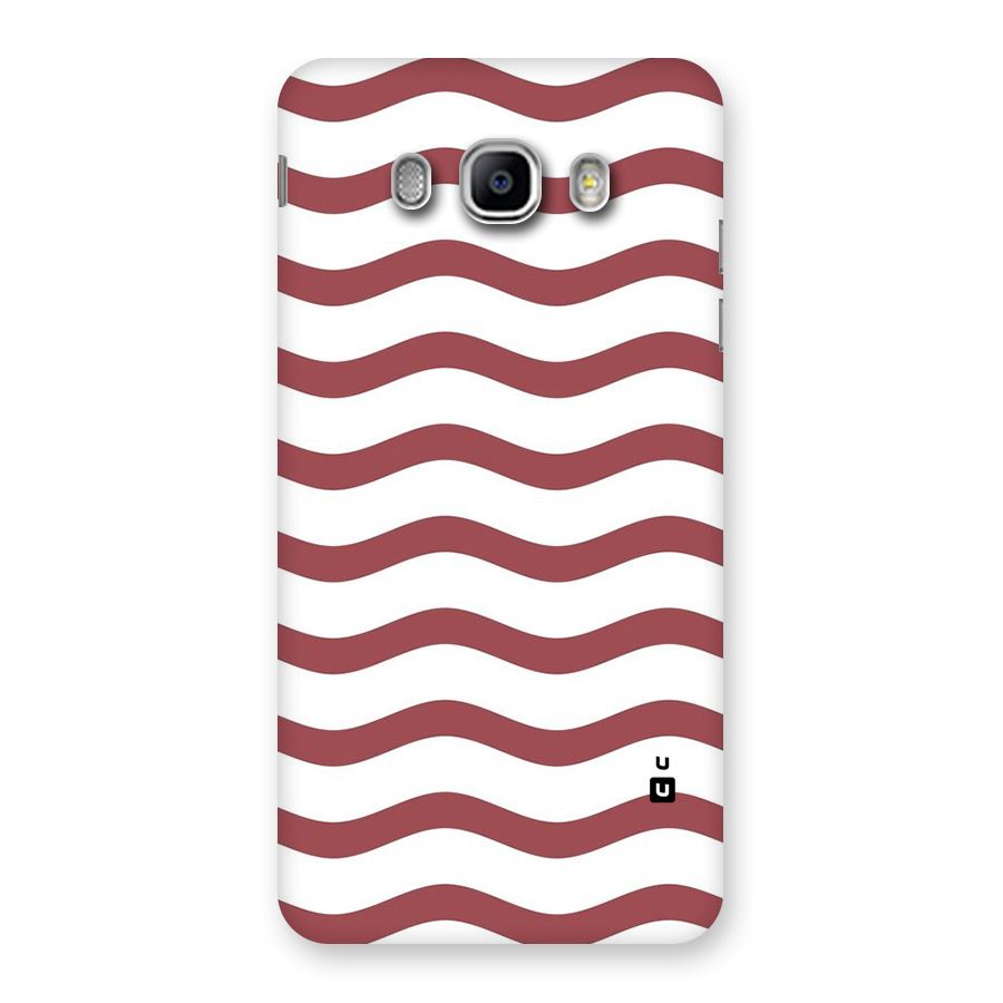 Flowing Stripes Red White Back Case for Samsung Galaxy J5 2016