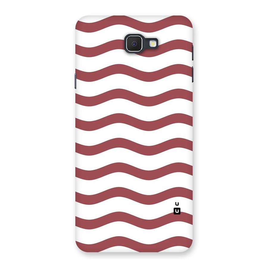 Flowing Stripes Red White Back Case for Samsung Galaxy J7 Prime