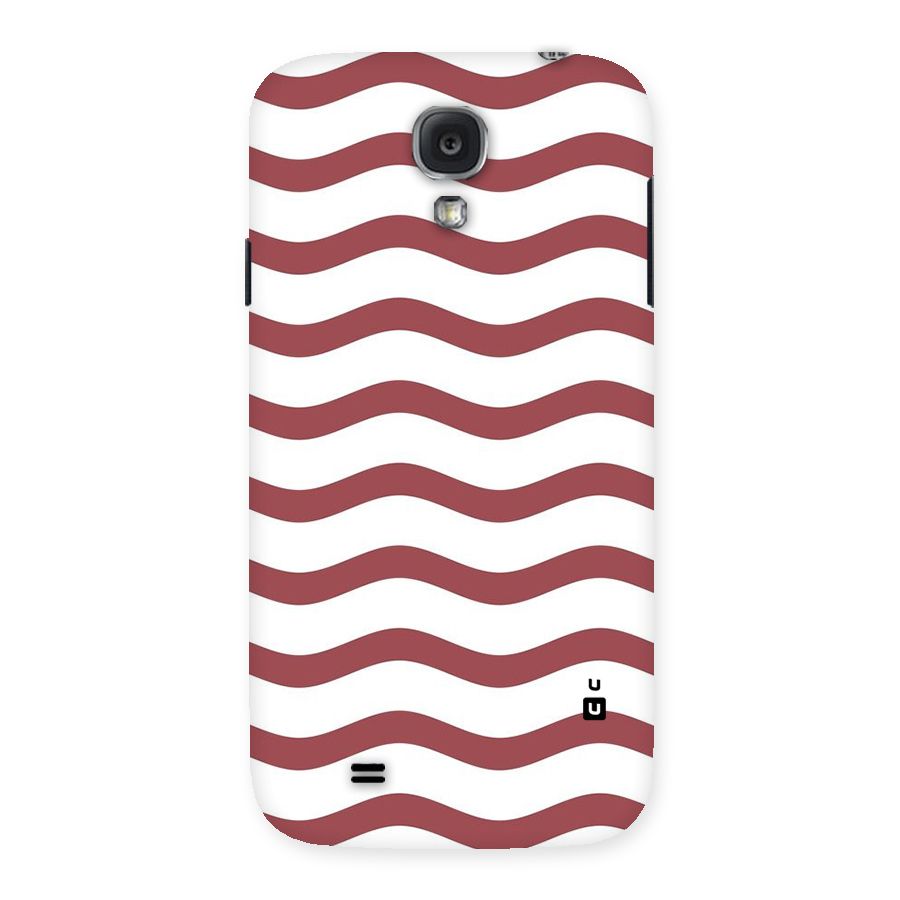 Flowing Stripes Red White Back Case for Samsung Galaxy S4