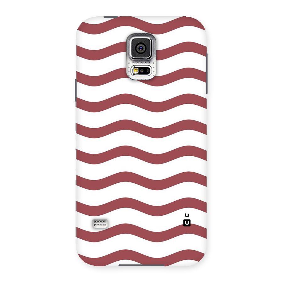 Flowing Stripes Red White Back Case for Samsung Galaxy S5