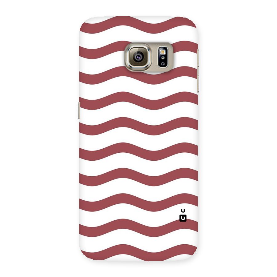 Flowing Stripes Red White Back Case for Samsung Galaxy S6 Edge Plus