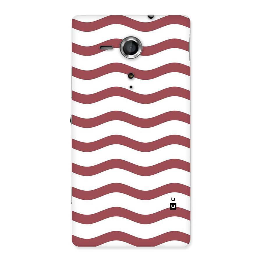Flowing Stripes Red White Back Case for Sony Xperia SP