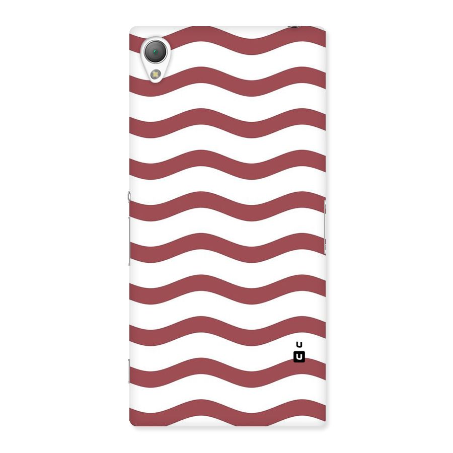 Flowing Stripes Red White Back Case for Sony Xperia Z3