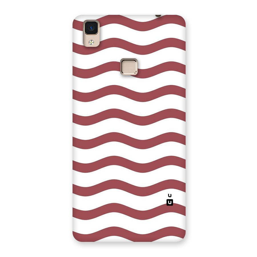 Flowing Stripes Red White Back Case for V3 Max