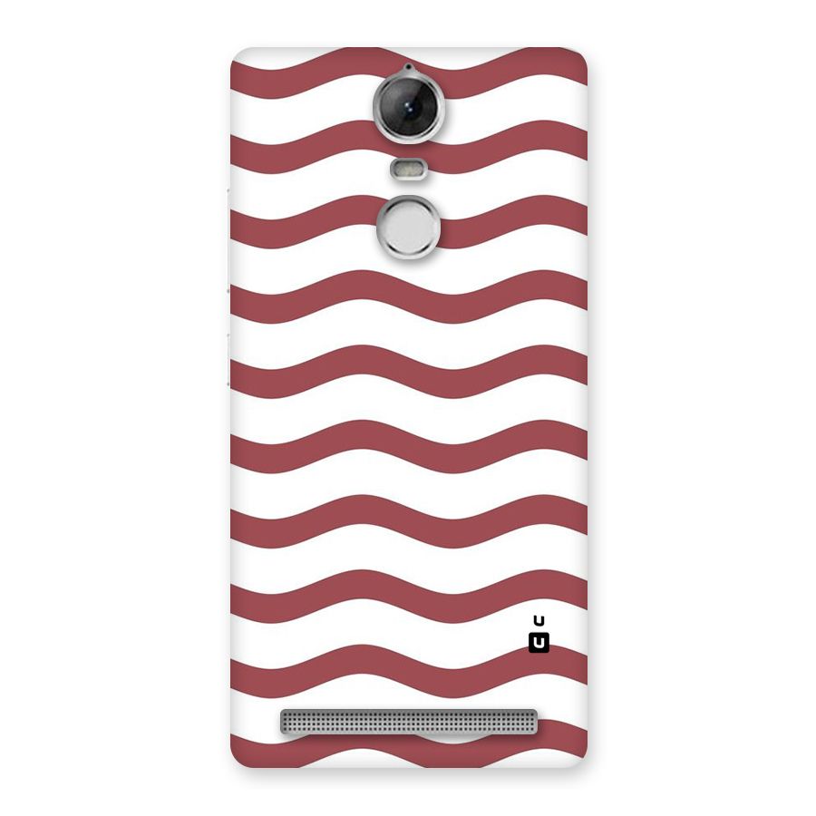 Flowing Stripes Red White Back Case for Vibe K5 Note