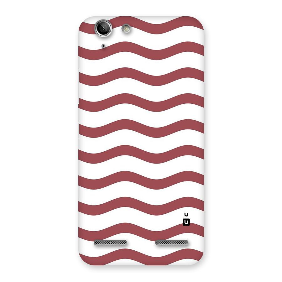 Flowing Stripes Red White Back Case for Vibe K5 Plus