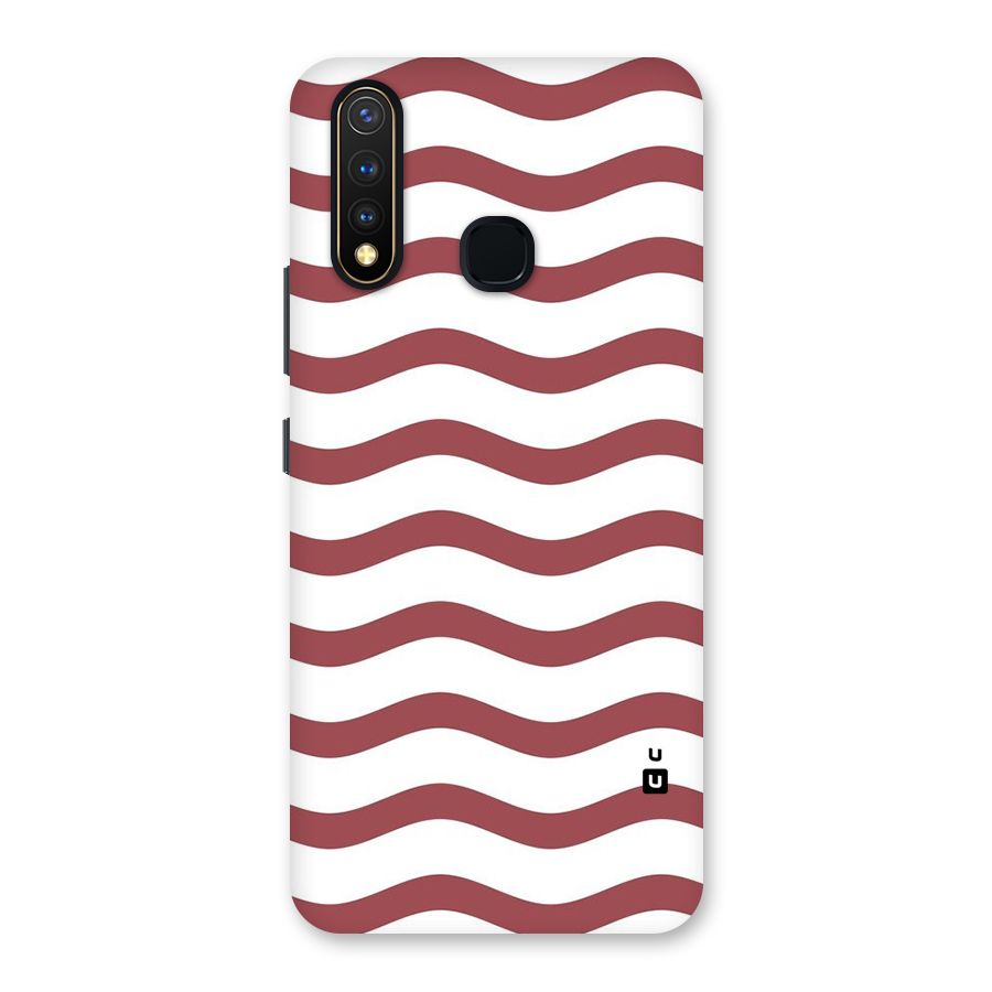 Flowing Stripes Red White Back Case for Vivo U20