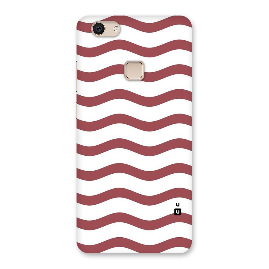 Flowing Stripes Red White Back Case for Vivo V7