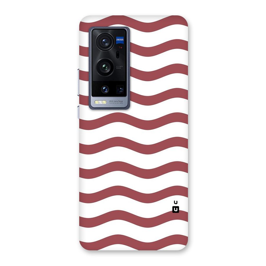 Flowing Stripes Red White Back Case for Vivo X60 Pro Plus