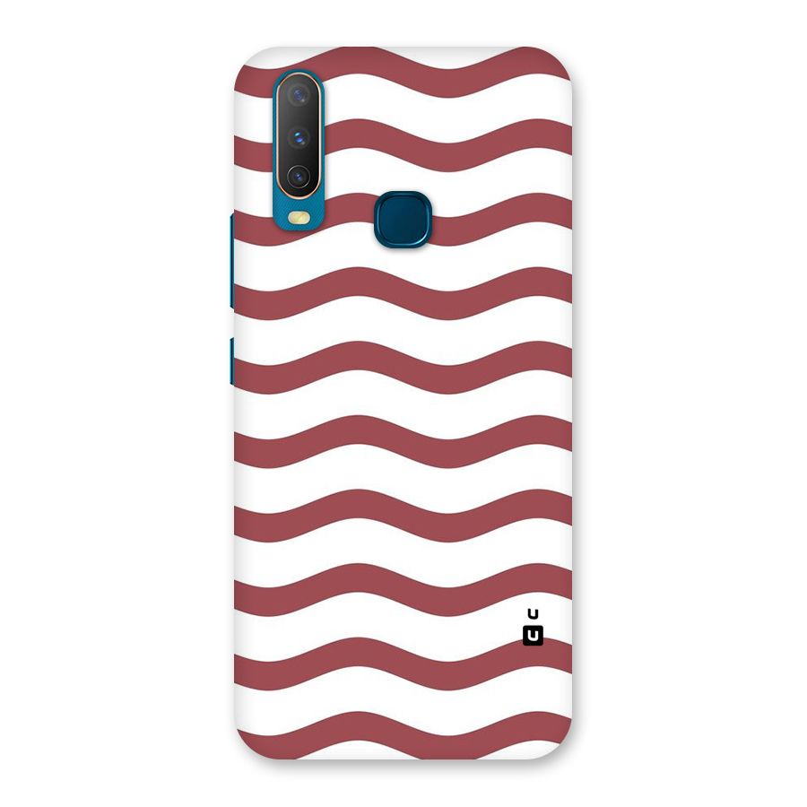 Flowing Stripes Red White Back Case for Vivo Y11