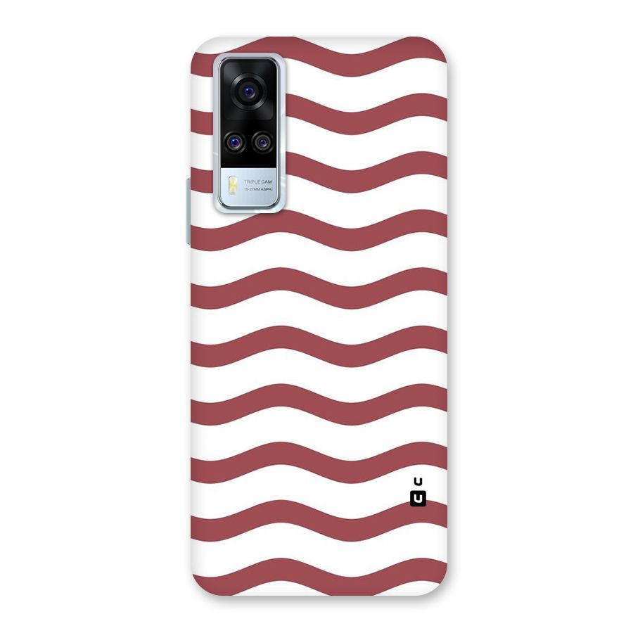 Flowing Stripes Red White Back Case for Vivo Y31
