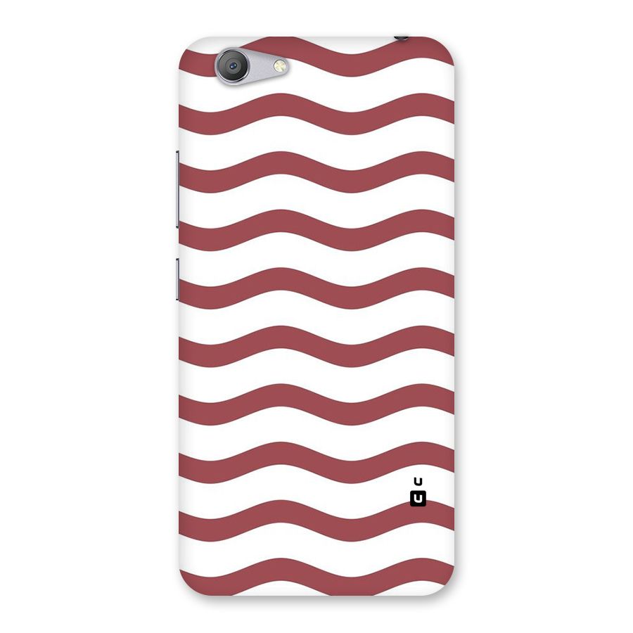 Flowing Stripes Red White Back Case for Vivo Y53