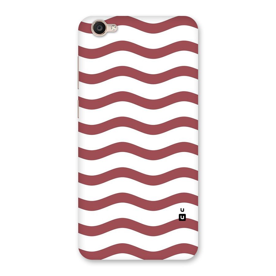 Flowing Stripes Red White Back Case for Vivo Y55