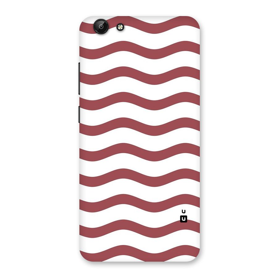 Flowing Stripes Red White Back Case for Vivo Y69