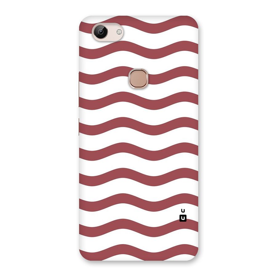 Flowing Stripes Red White Back Case for Vivo Y83