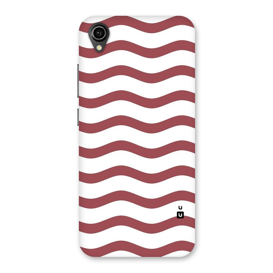 Flowing Stripes Red White Back Case for Vivo Y90