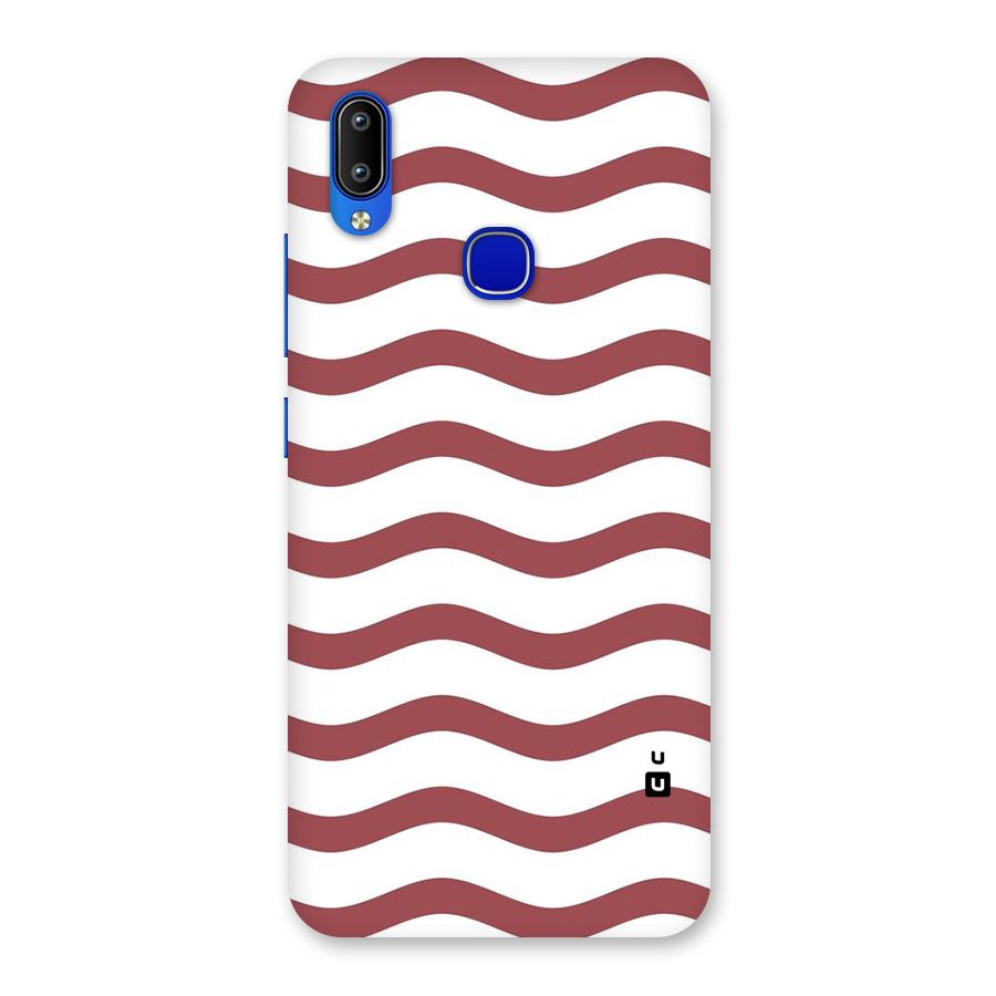 Flowing Stripes Red White Back Case for Vivo Y91