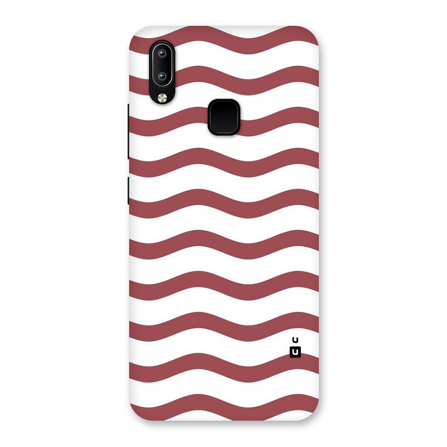 Flowing Stripes Red White Back Case for Vivo Y93