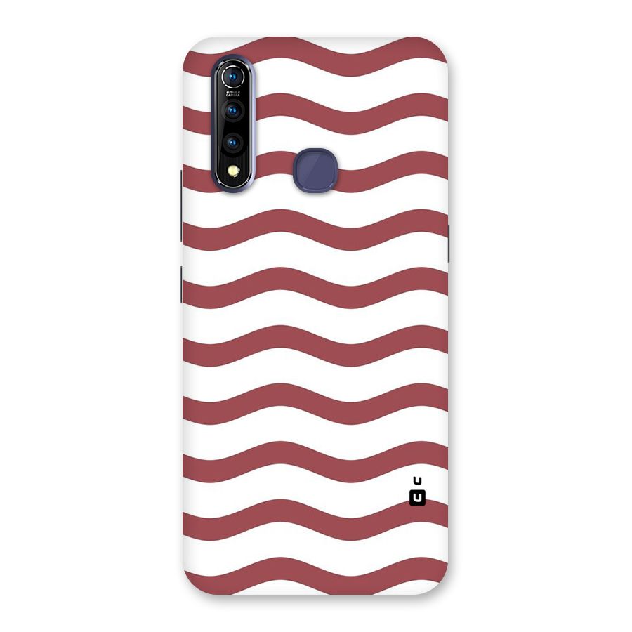 Flowing Stripes Red White Back Case for Vivo Z1 Pro