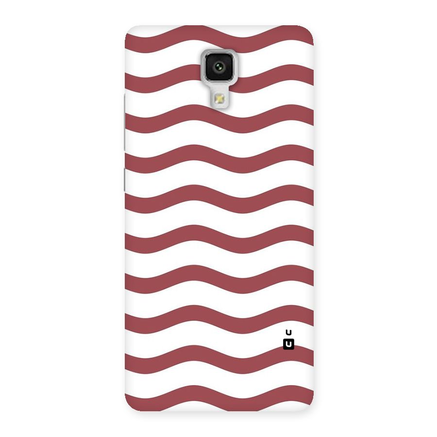 Flowing Stripes Red White Back Case for Xiaomi Mi 4