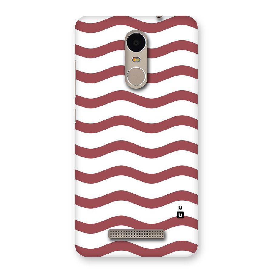 Flowing Stripes Red White Back Case for Xiaomi Redmi Note 3