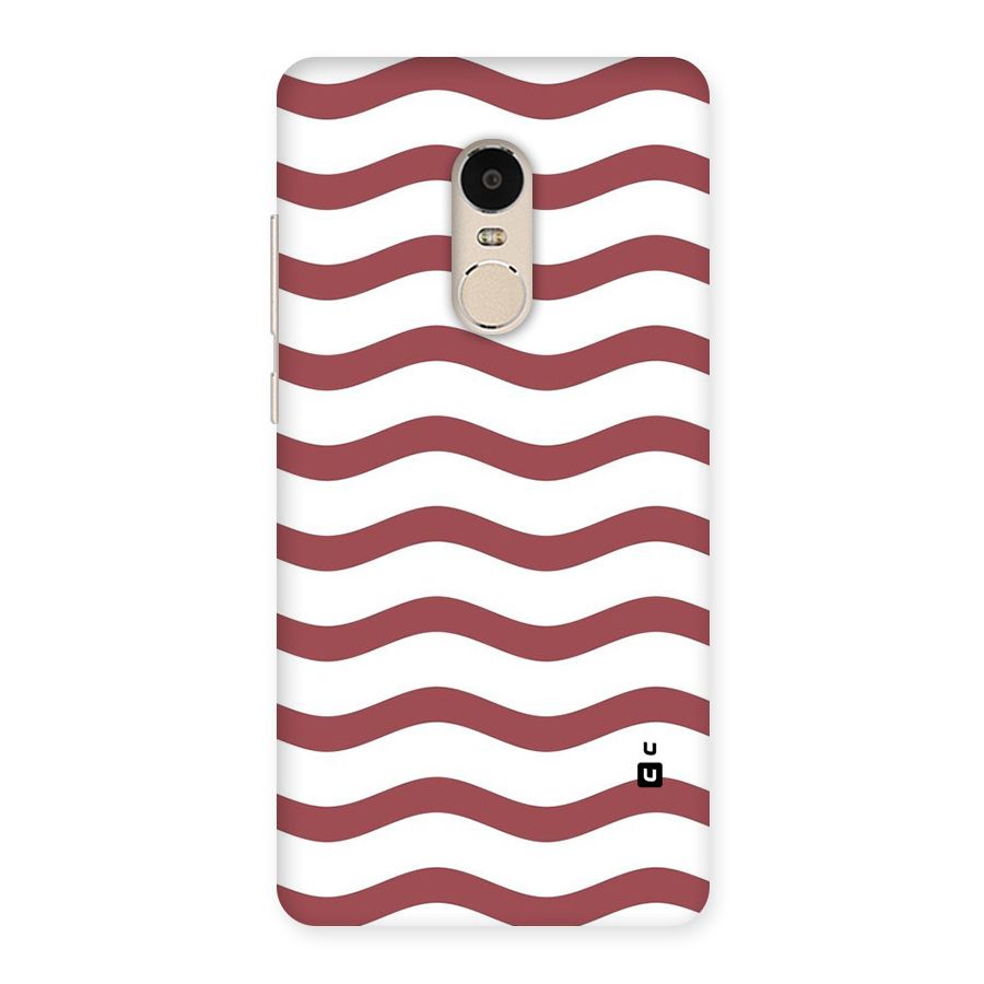 Flowing Stripes Red White Back Case for Xiaomi Redmi Note 4