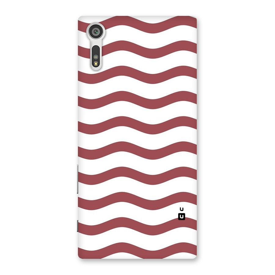 Flowing Stripes Red White Back Case for Xperia XZ