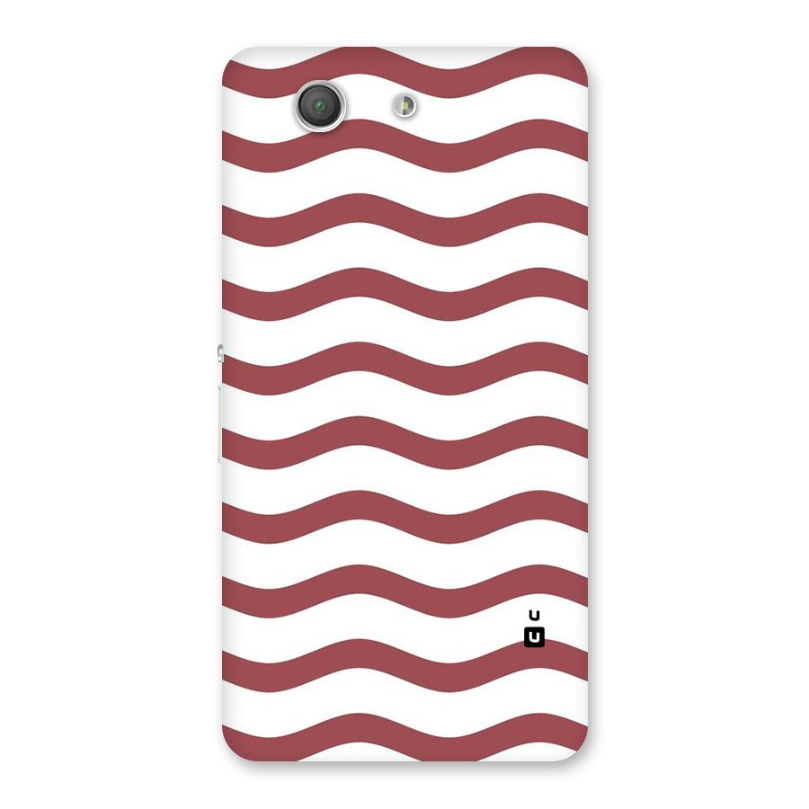 Flowing Stripes Red White Back Case for Xperia Z3 Compact