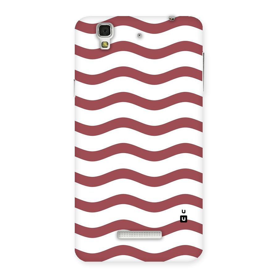 Flowing Stripes Red White Back Case for Yu Yureka