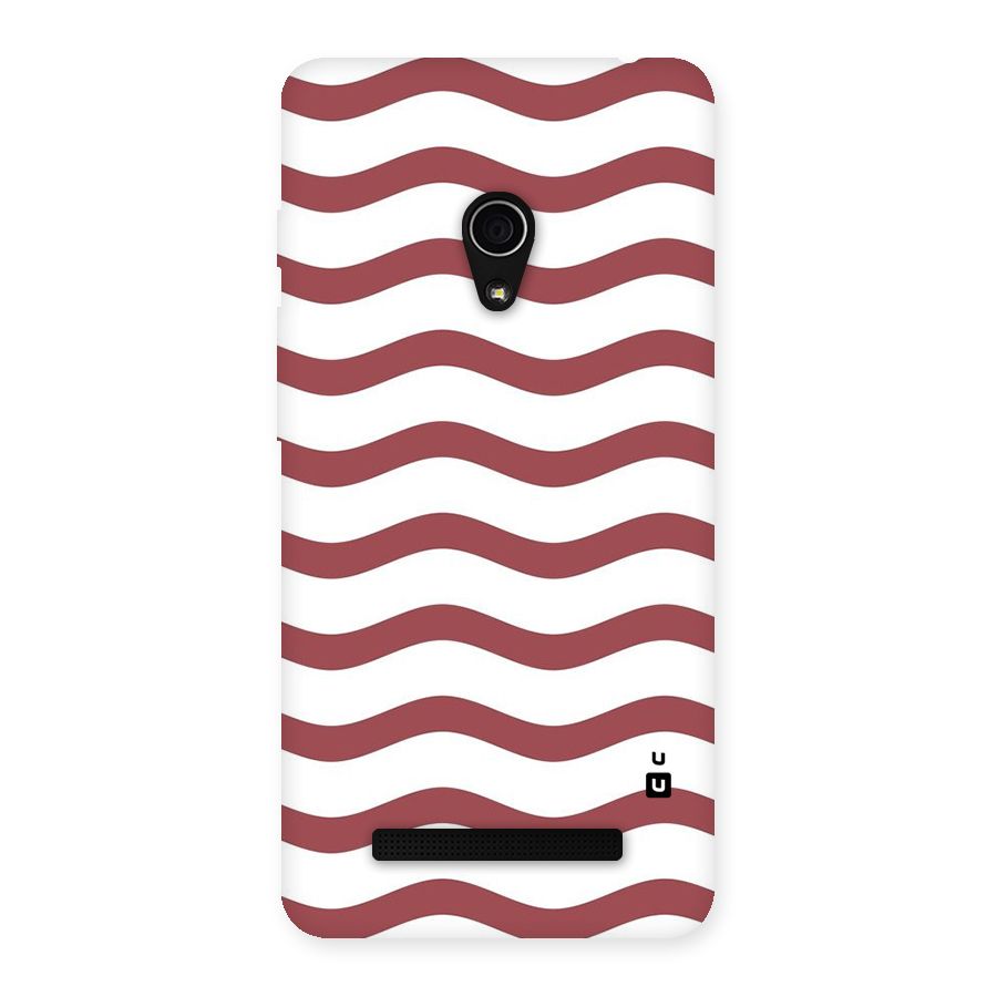 Flowing Stripes Red White Back Case for Zenfone 5
