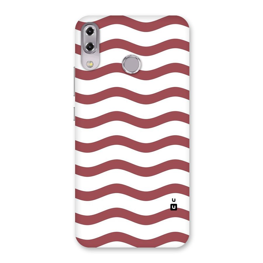 Flowing Stripes Red White Back Case for Zenfone 5Z