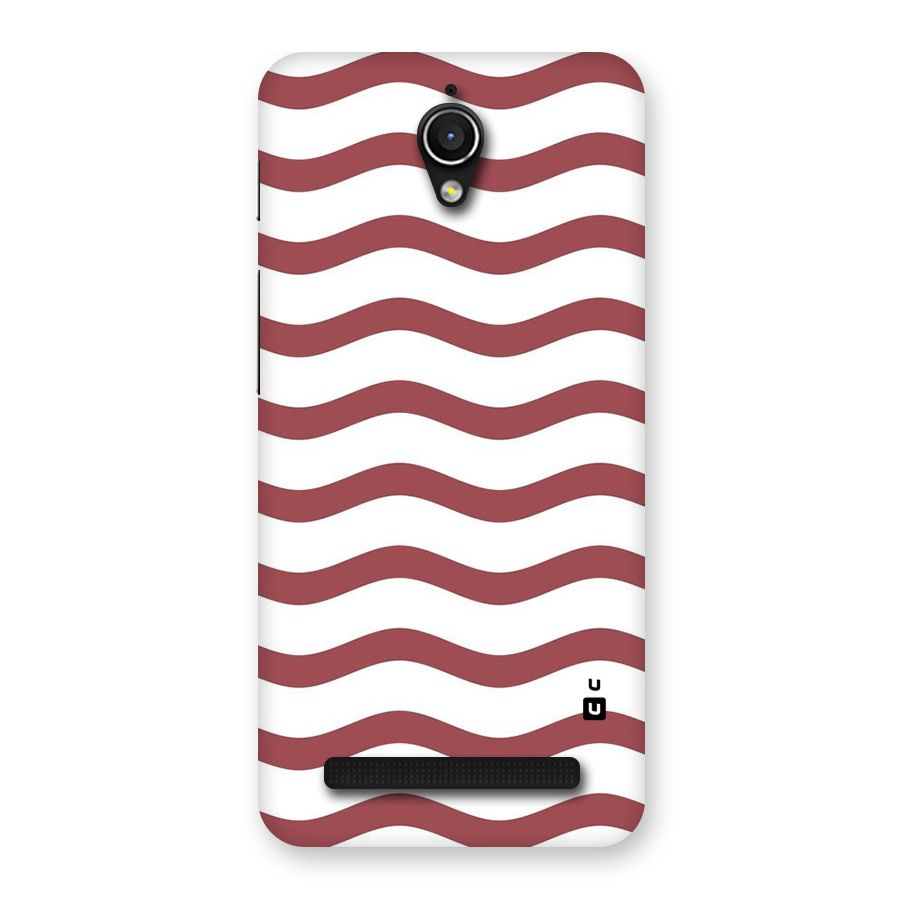 Flowing Stripes Red White Back Case for Zenfone Go