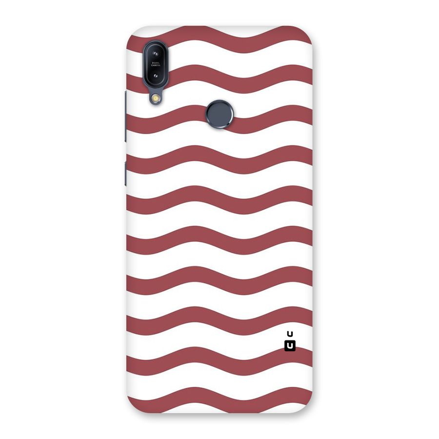 Flowing Stripes Red White Back Case for Zenfone Max M2