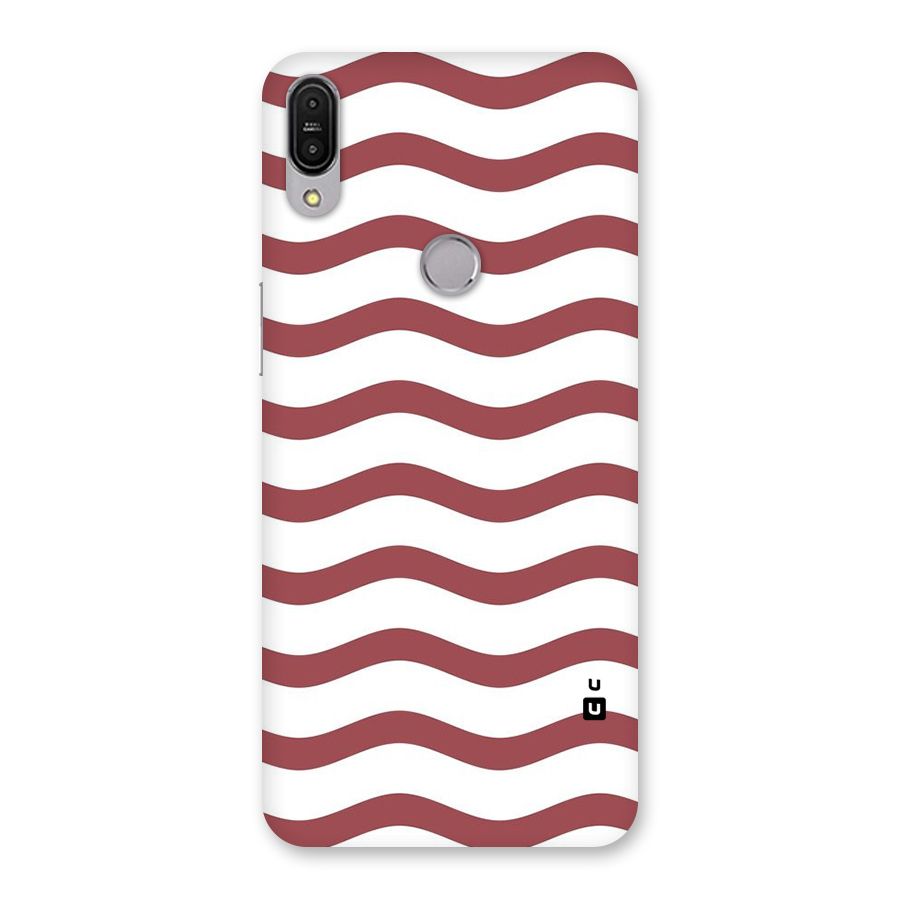 Flowing Stripes Red White Back Case for Zenfone Max Pro M1
