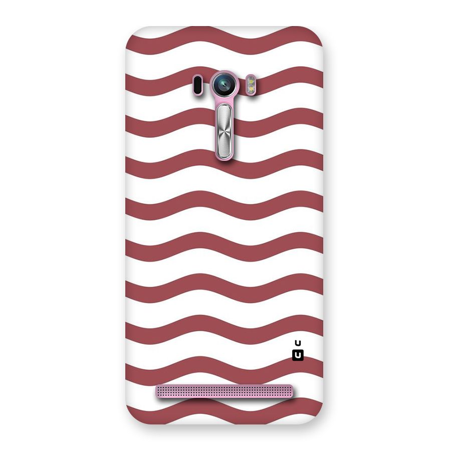 Flowing Stripes Red White Back Case for Zenfone Selfie