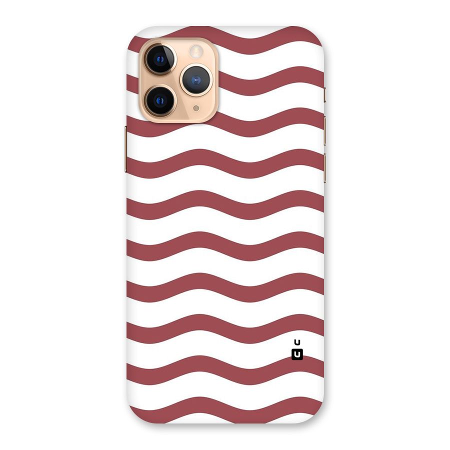 Flowing Stripes Red White Back Case for iPhone 11 Pro