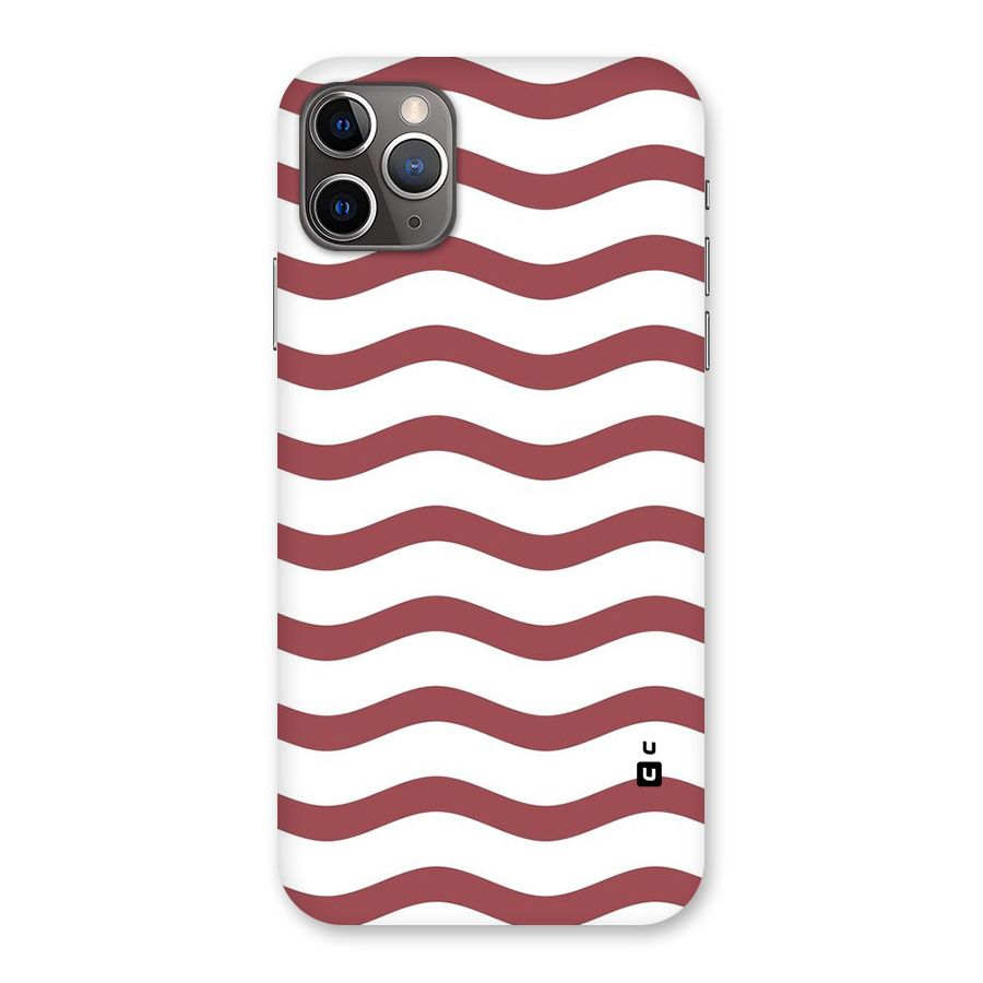 Flowing Stripes Red White Back Case for iPhone 11 Pro Max