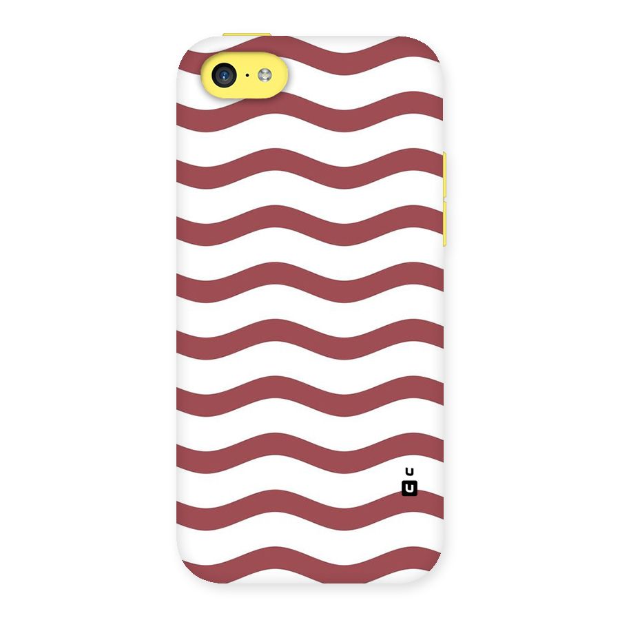 Flowing Stripes Red White Back Case for iPhone 5C