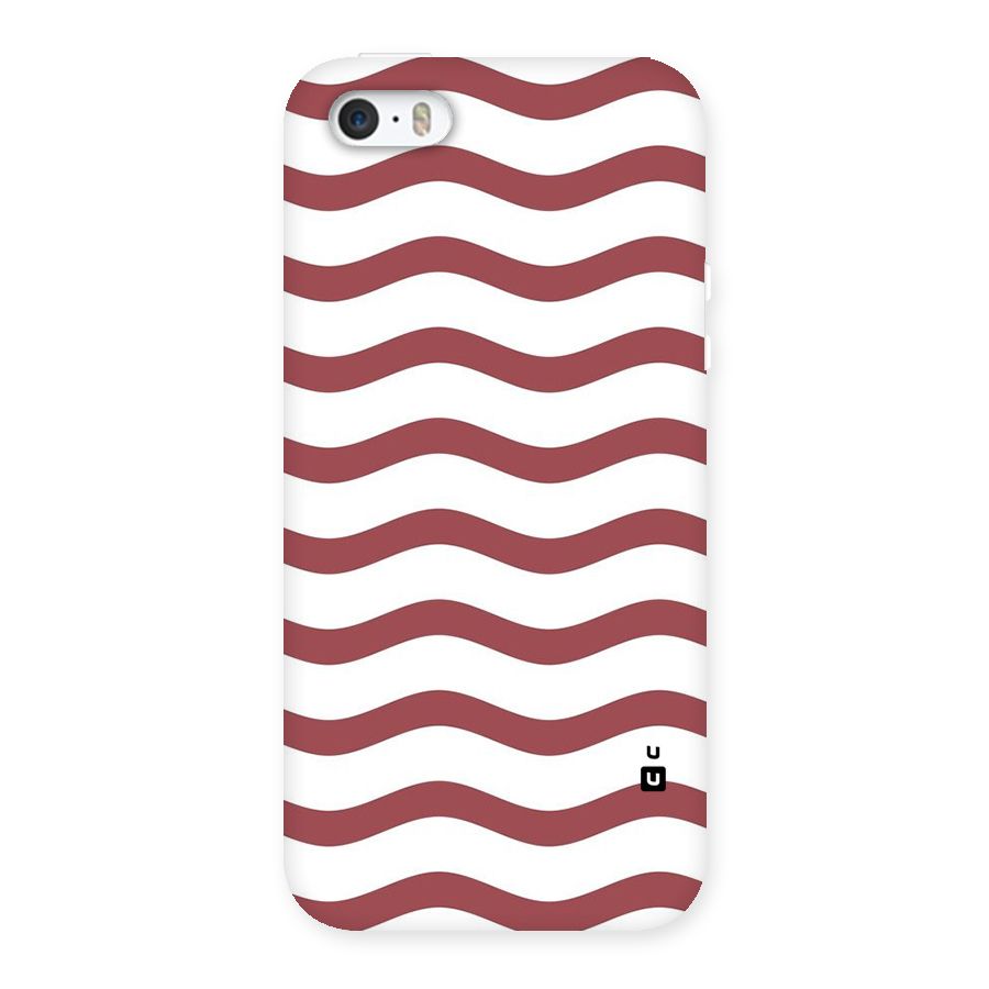 Flowing Stripes Red White Back Case for iPhone 5 5S