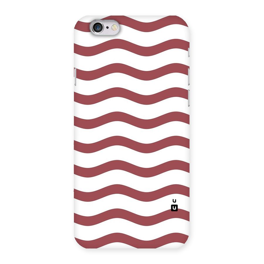 Flowing Stripes Red White Back Case for iPhone 6 6S