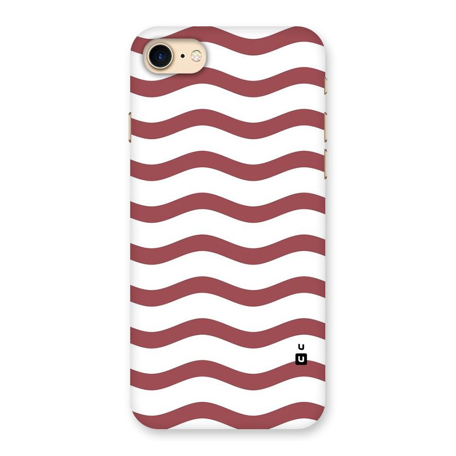 Flowing Stripes Red White Back Case for iPhone 7