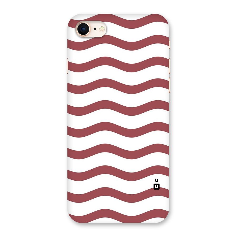 Flowing Stripes Red White Back Case for iPhone 8