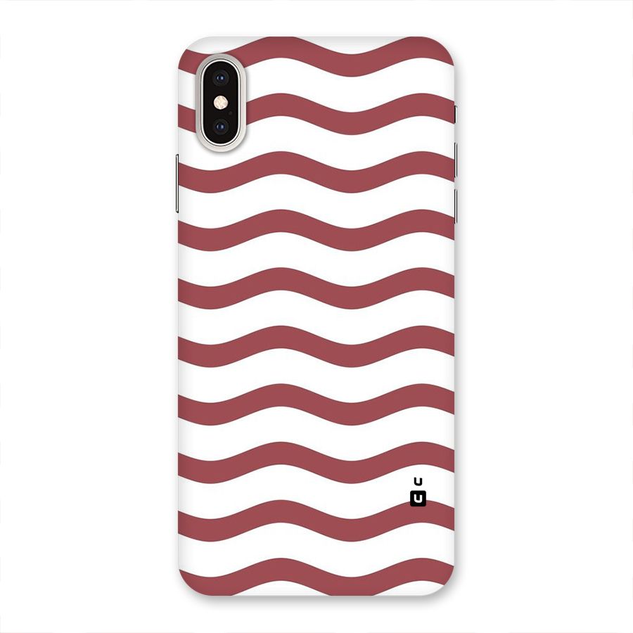 Flowing Stripes Red White Back Case for iPhone XS Max