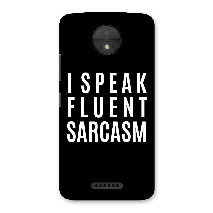 Fluent Sarcasm Back Case for Moto C