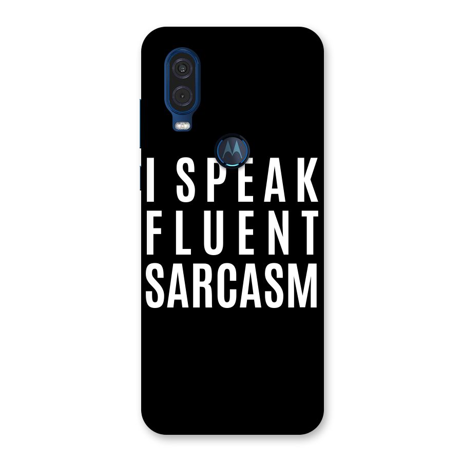 Fluent Sarcasm Back Case for Motorola One Vision