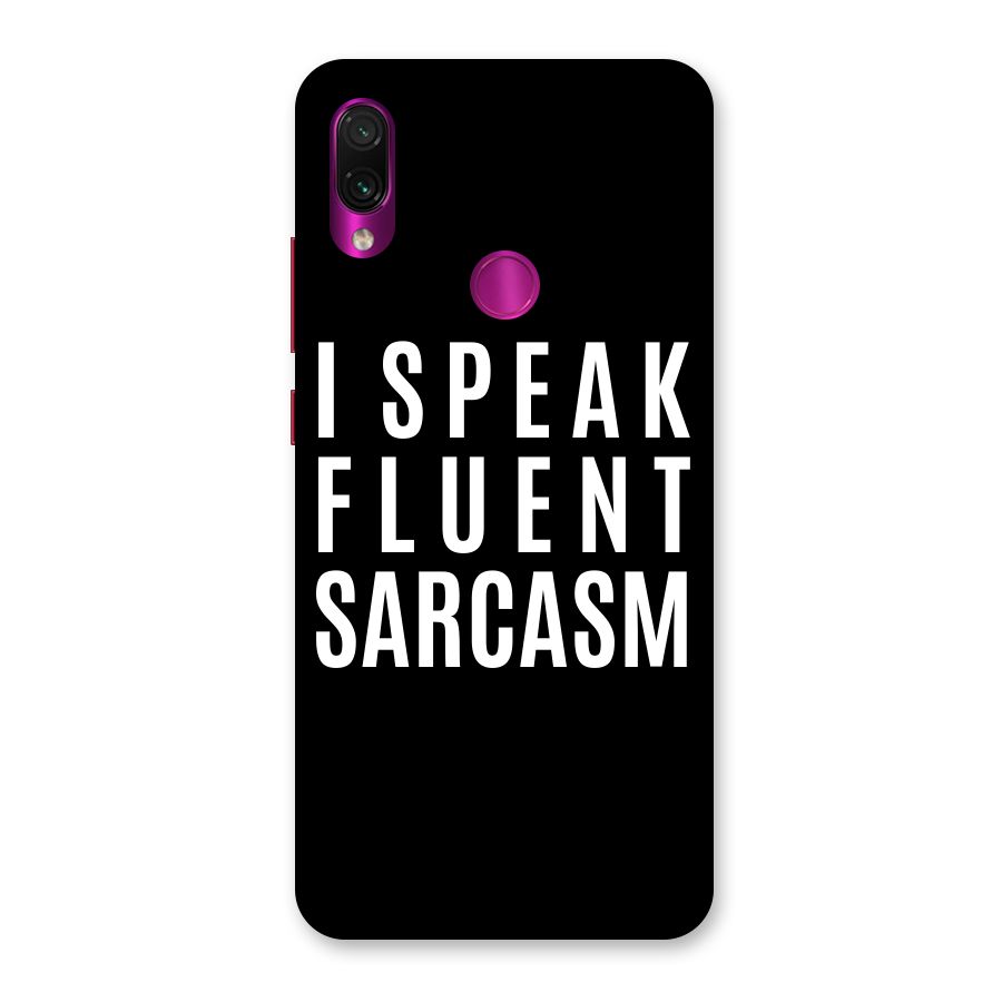 Fluent Sarcasm Back Case for Redmi Note 7 Pro