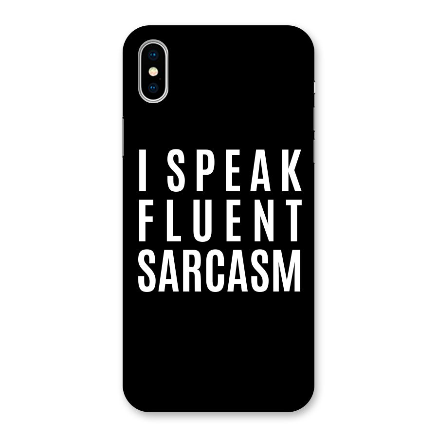 Fluent Sarcasm Back Case for iPhone XS