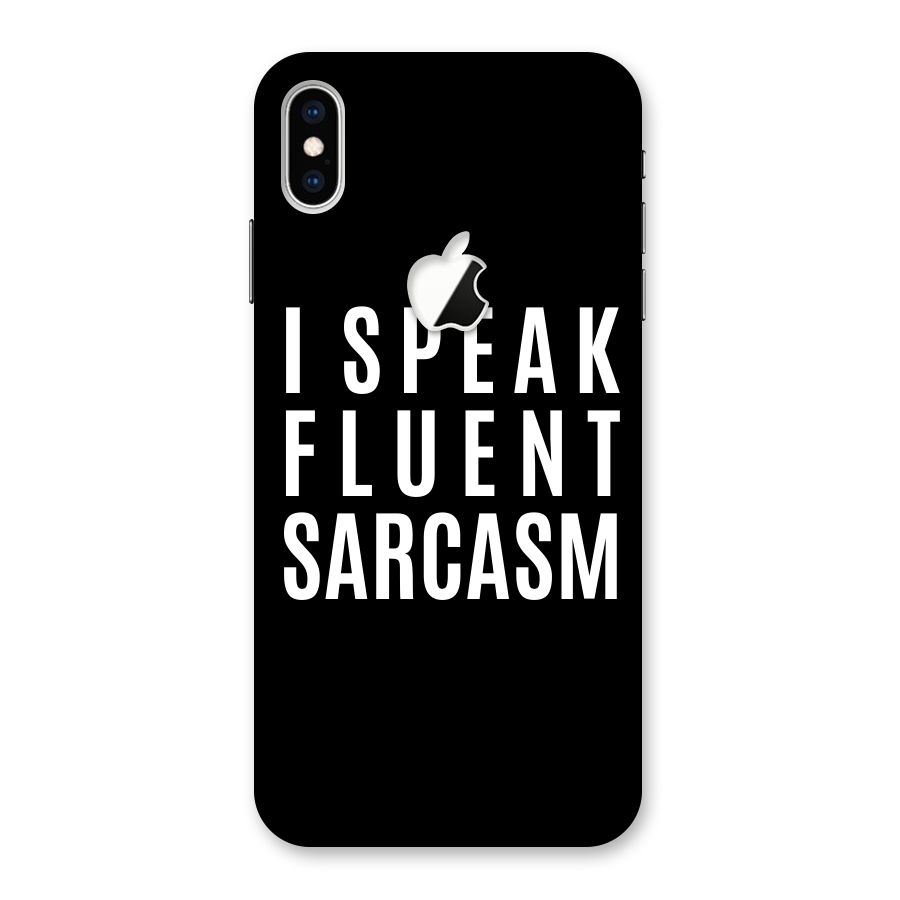 Fluent Sarcasm Back Case for iPhone XS Max Apple Cut