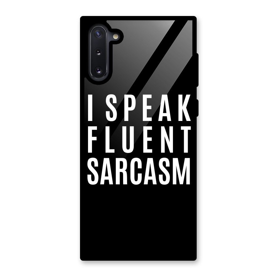 Fluent Sarcasm Glass Back Case for Galaxy Note 10